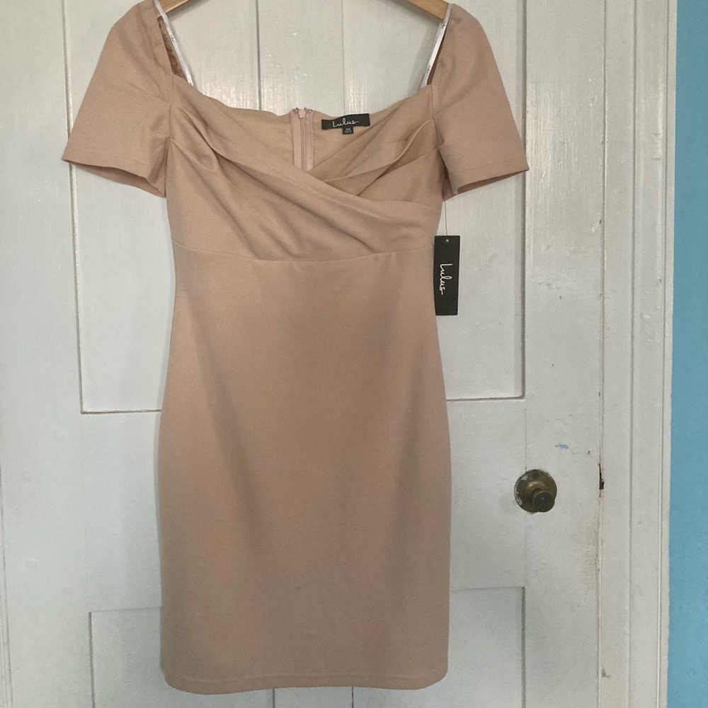 Lulu’s Cocktail Dress, blush, XS, NWT